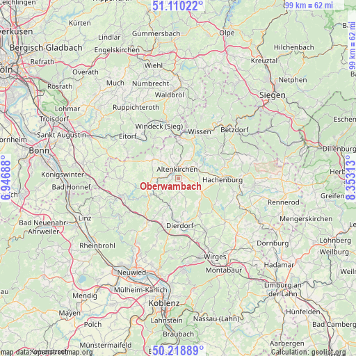 Oberwambach on map