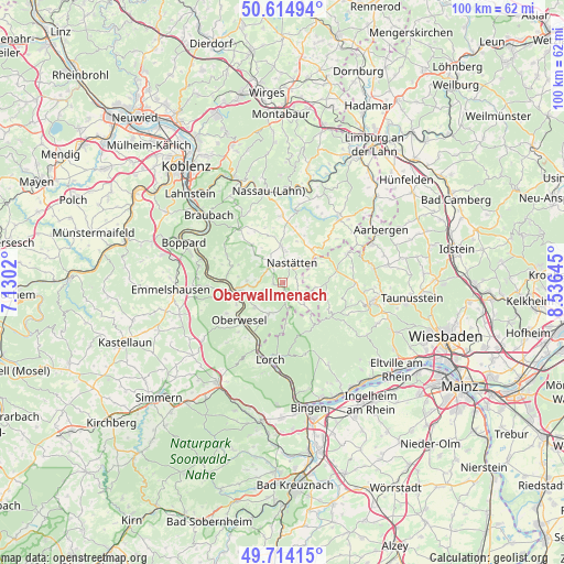 Oberwallmenach on map