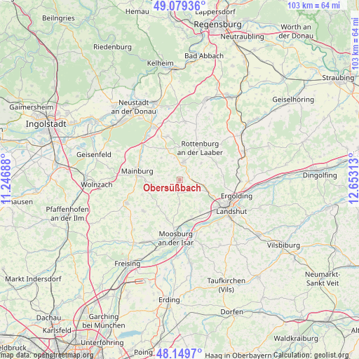 Obersüßbach on map