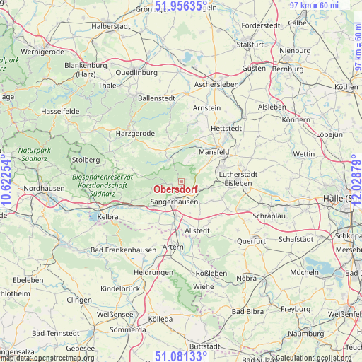 Obersdorf on map