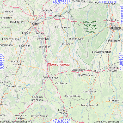 Oberschönegg on map