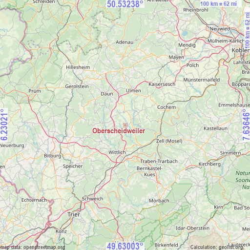 Oberscheidweiler on map