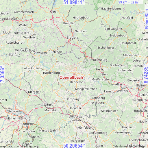 Oberroßbach on map