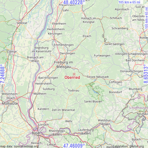 Oberried on map