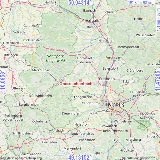Oberreichenbach on map