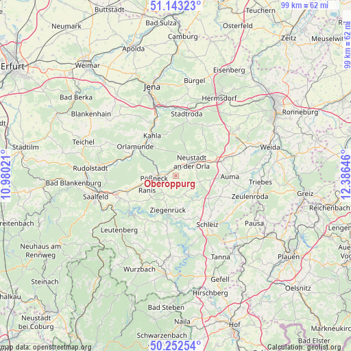 Oberoppurg on map