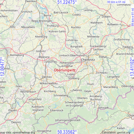 Oberlungwitz on map