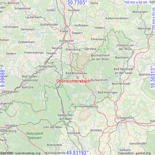 Oberleichtersbach on map