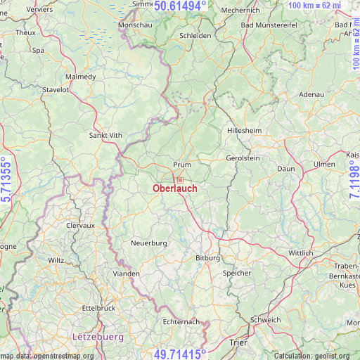 Oberlauch on map