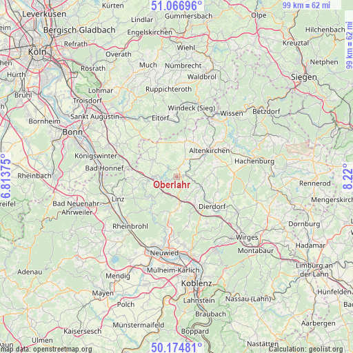 Oberlahr on map