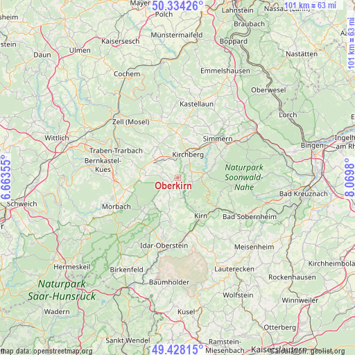 Oberkirn on map