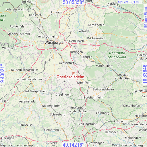 Oberickelsheim on map