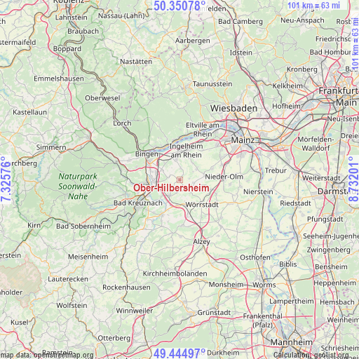 Ober-Hilbersheim on map