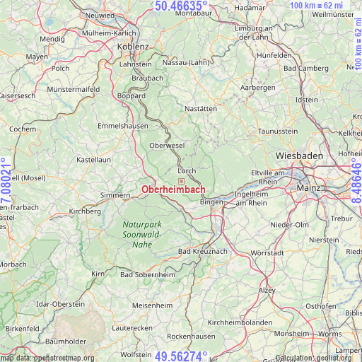 Oberheimbach on map