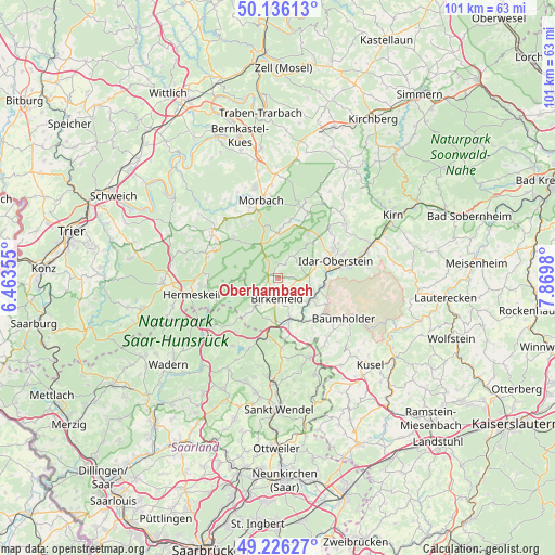 Oberhambach on map