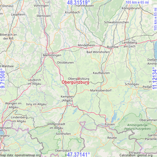 Obergünzburg on map