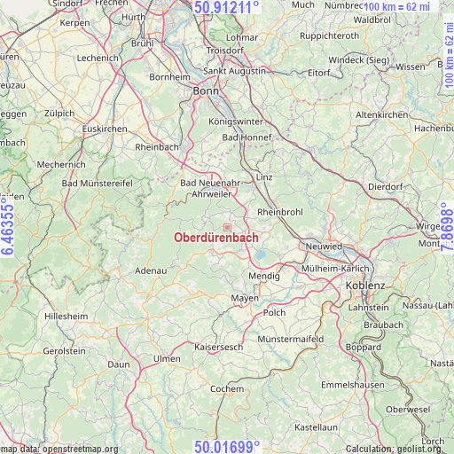 Oberdürenbach on map