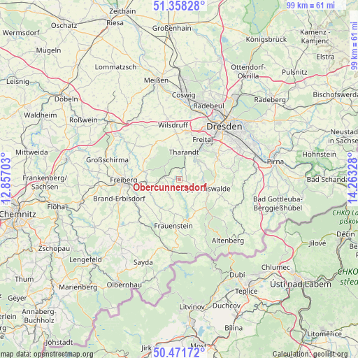 Obercunnersdorf on map