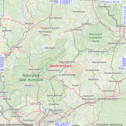 Oberbrombach on map