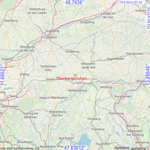 Oberbergkirchen on map