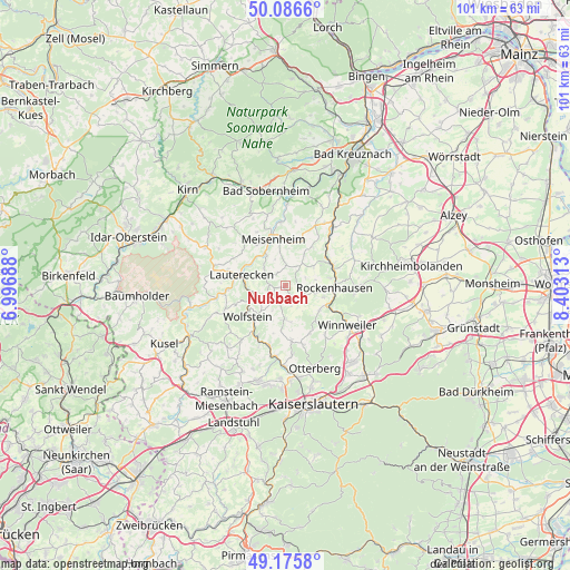 Nußbach on map