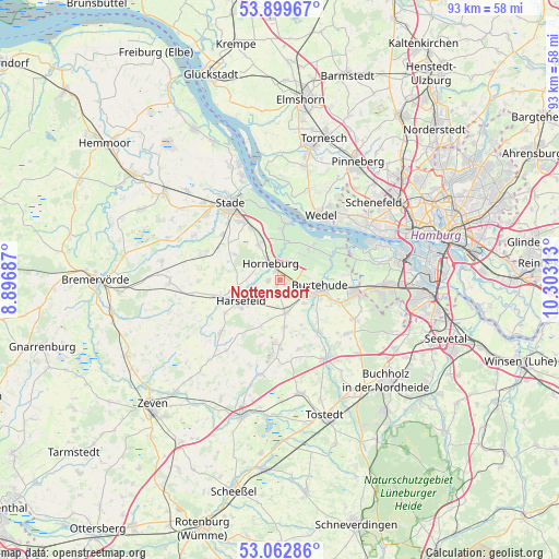 Nottensdorf on map