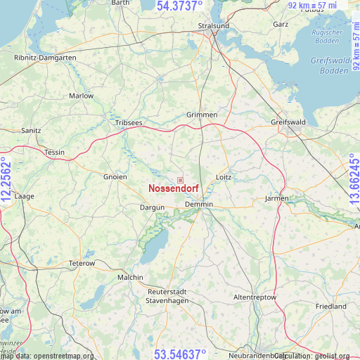 Nossendorf on map