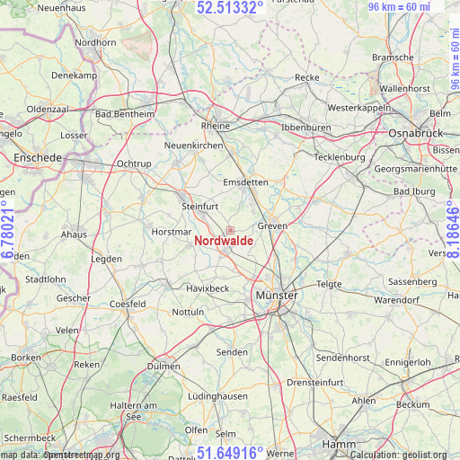 Nordwalde on map