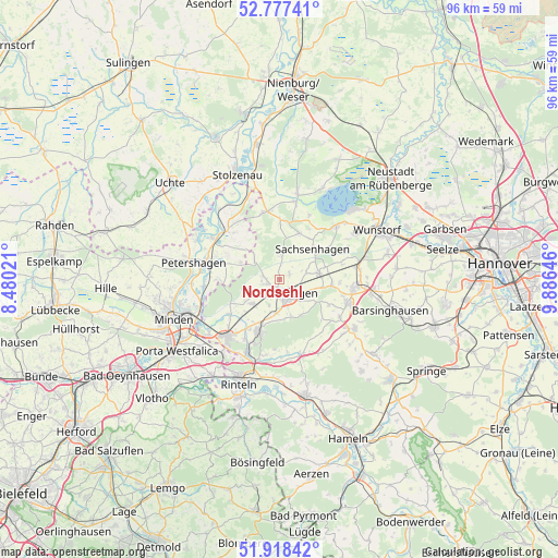Nordsehl on map