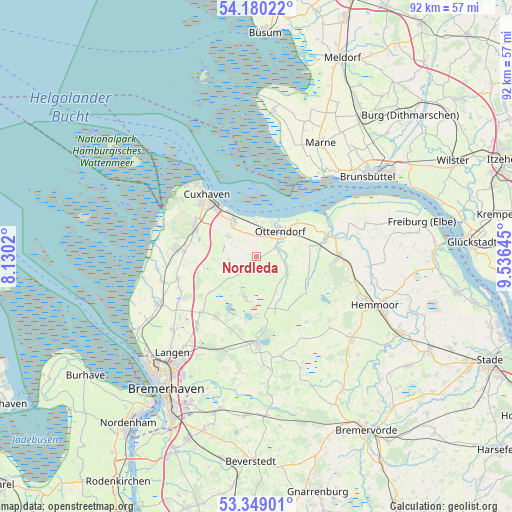 Nordleda on map