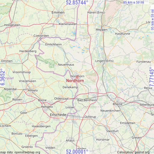 Nordhorn on map