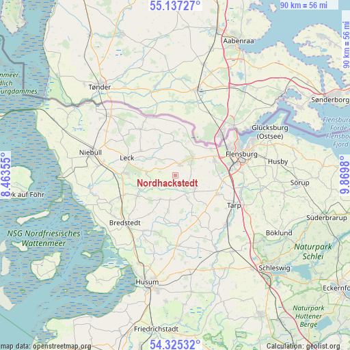 Nordhackstedt on map