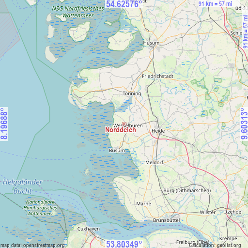 Norddeich on map