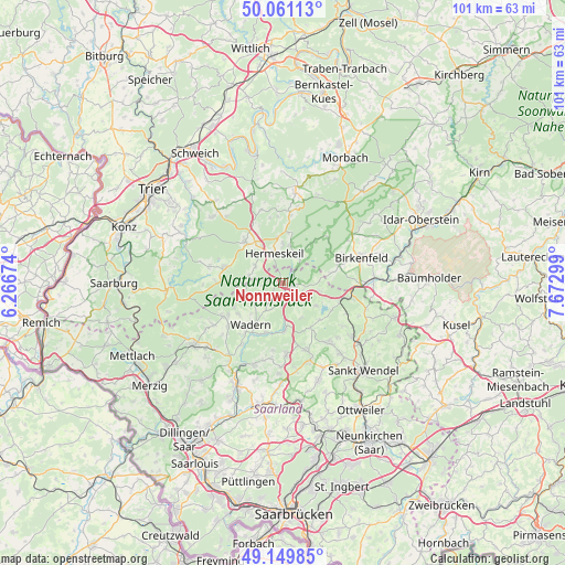 Nonnweiler on map
