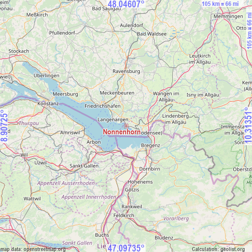 Nonnenhorn on map