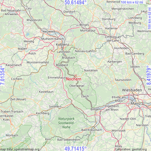 Nochern on map
