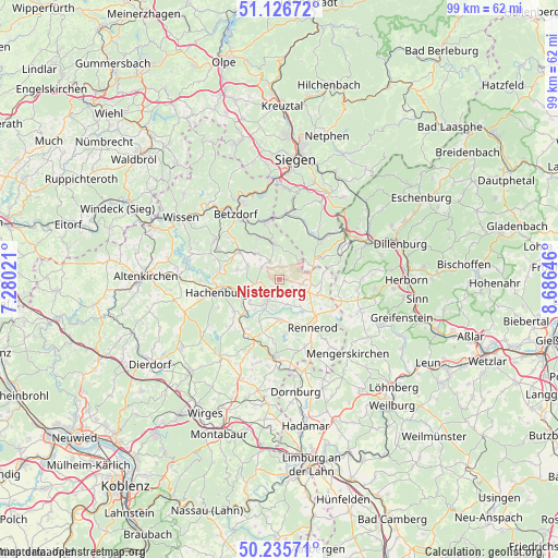 Nisterberg on map