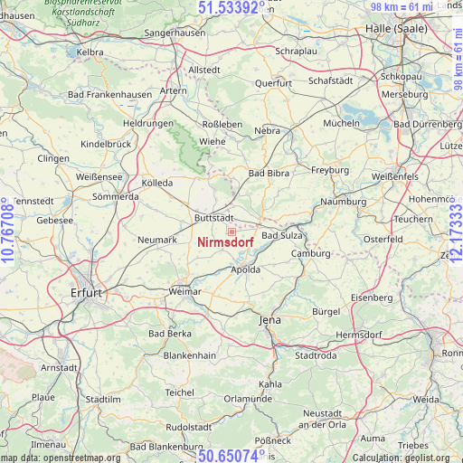 Nirmsdorf on map