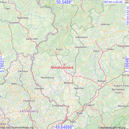 Nimshuscheid on map