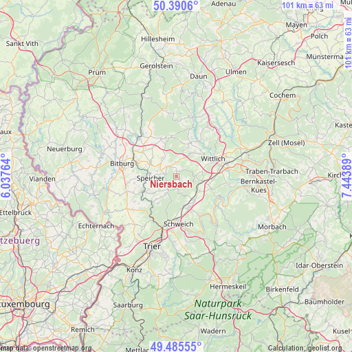 Niersbach on map