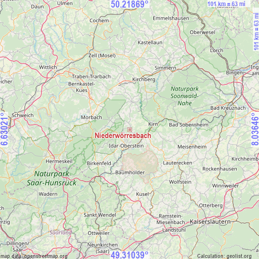 Niederwörresbach on map