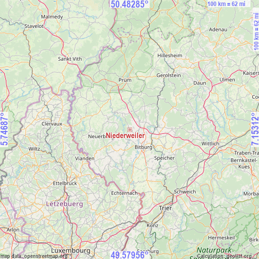 Niederweiler on map