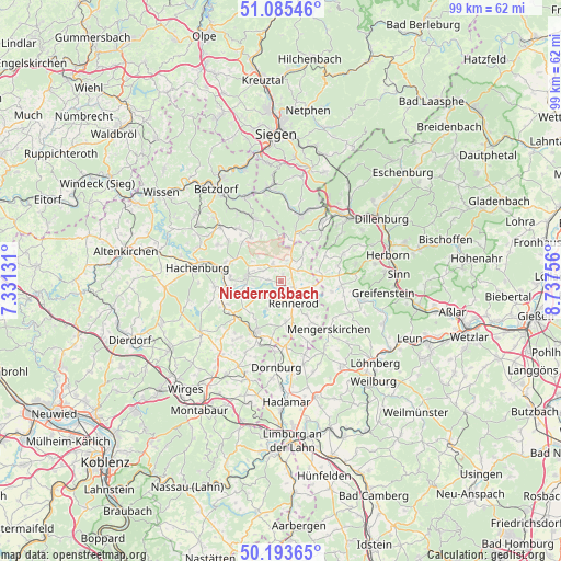 Niederroßbach on map