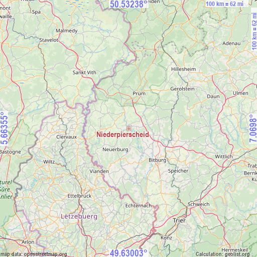 Niederpierscheid on map