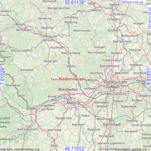 Niedernhausen on map
