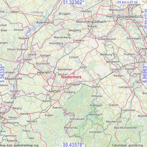 Niedermerz on map