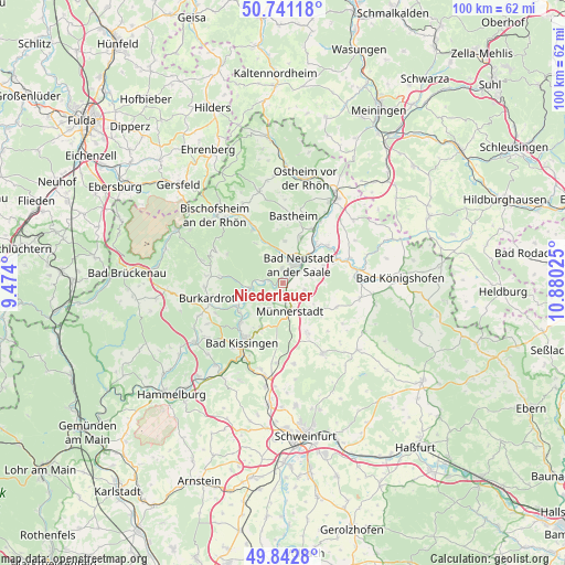 Niederlauer on map