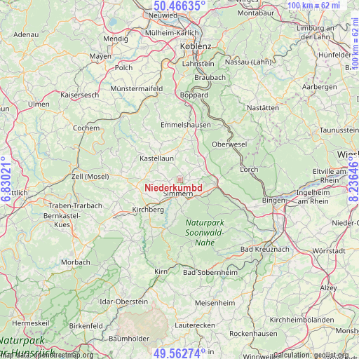 Niederkumbd on map