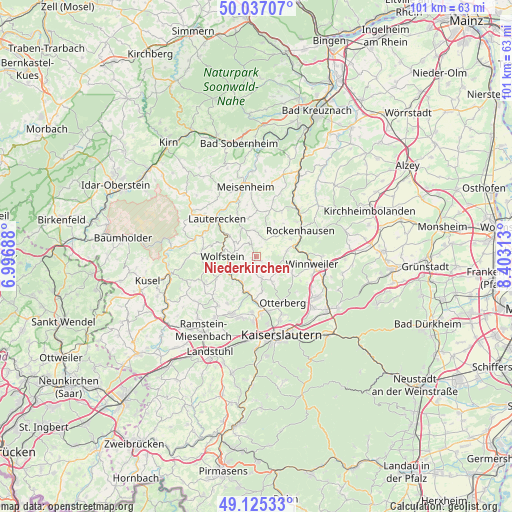 Niederkirchen on map
