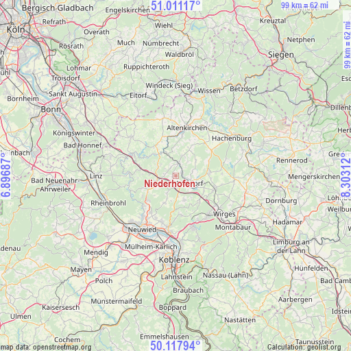 Niederhofen on map